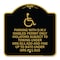 Signmission Parking with D.M.V Disabled Permit Only Violators Subject to Towing Under Ors 811.620, BG-1818-23342 A-DES-BG-1818-23342 - alternate 1